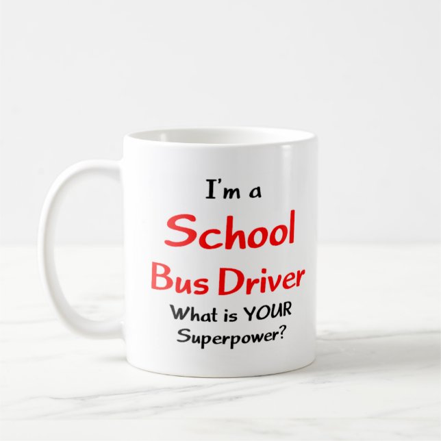 Caneca De Café motorista de ônibus escolar (Esquerda)