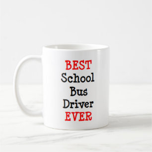 Caneca De Café motorista de ônibus escolar, melhor