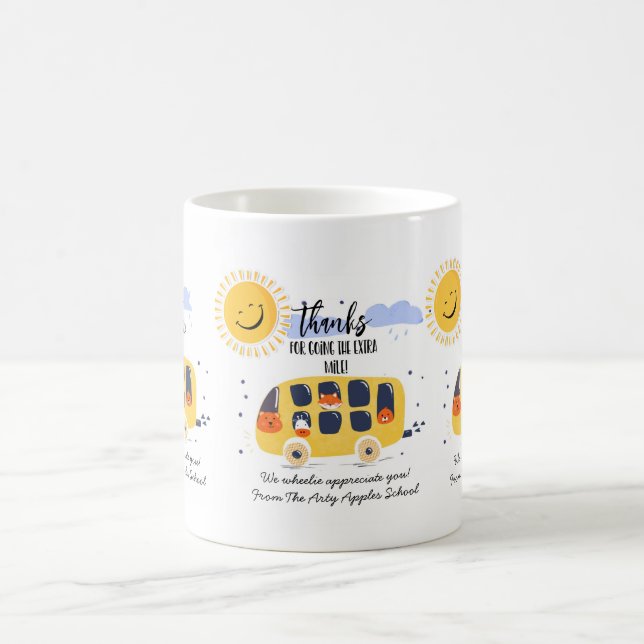 Caneca De Café motorista de ônibus escolar obrigado você por ir m (Centro)