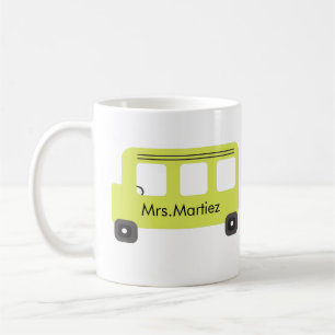 Caneca De Café Motorista de ônibus escolar ônibus amarelo profess