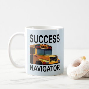 Caneca De Café Motorista de Ônibus Escolar Success Navigator