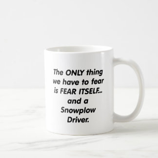 Caneca De Café motorista do snowplow do medo