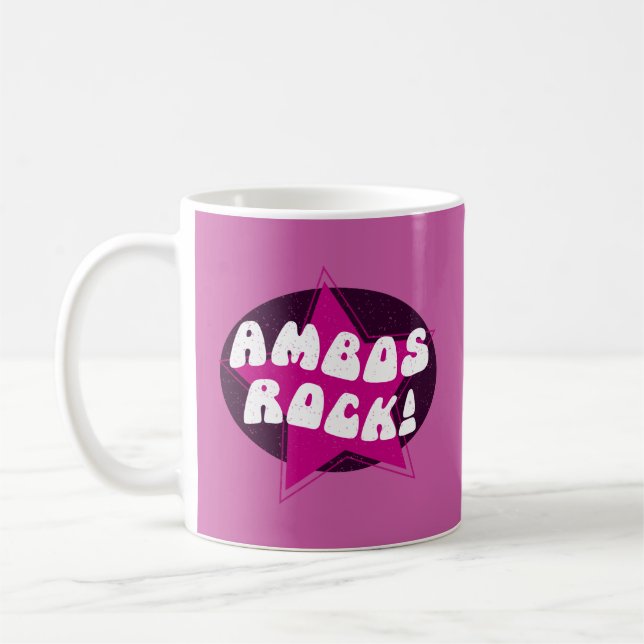 Caneca De Café Motorista Funny Rock Pink Ambulance (Esquerda)