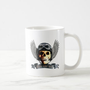 Caneca De Café Motorista Skull a