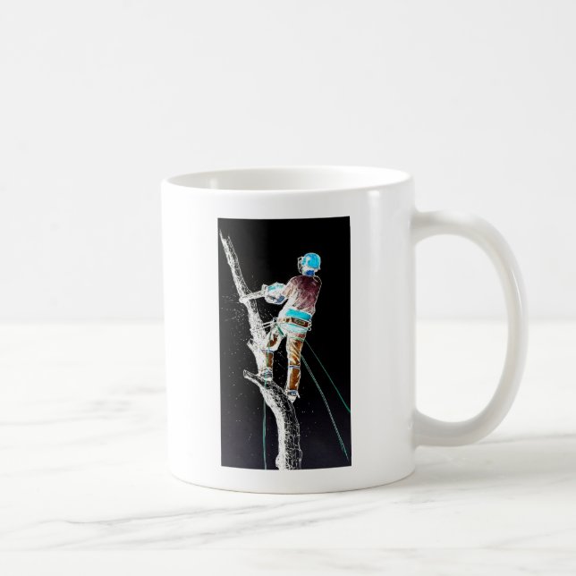 Caneca De Café motosserra do cirurgião de árvores elétricas (Direita)