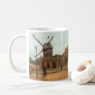 Caneca De Café Moulin de la Galette, por Vincent van Gogh, moinho
