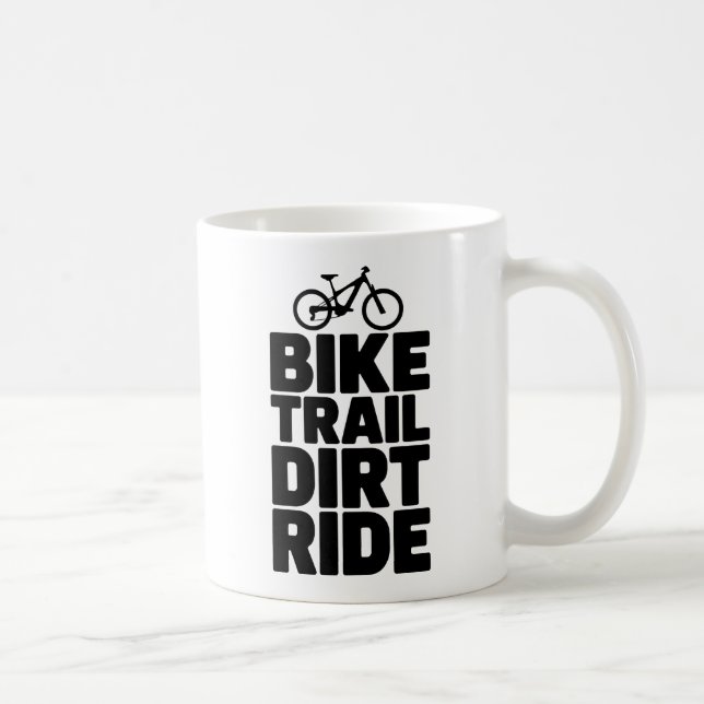 Caneca De Café Mountain Biker Silhouette Adventure Design (Direita)