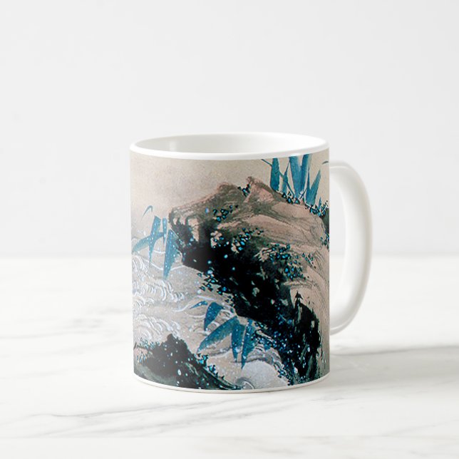 Caneca De Café Mountain Stream, Hokusai (Frente Esquerda)