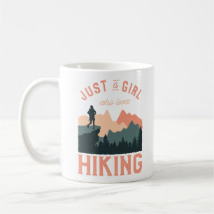 Caneca De Café Mountain Sun É Apenas Uma Rapariga Que Adora Camin