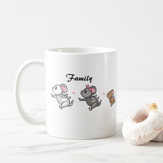 Caneca De Café Mouse Family Mug (Com Donut)