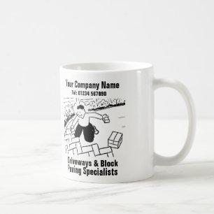 Caneca De Café Movimentação e cartoon de pavimentação.