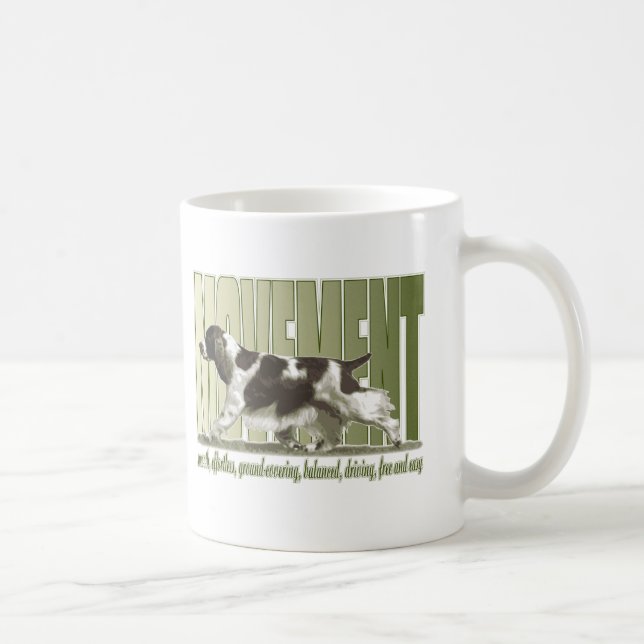 Caneca De Café Movimento do Spaniel de Springer inglês (Direita)