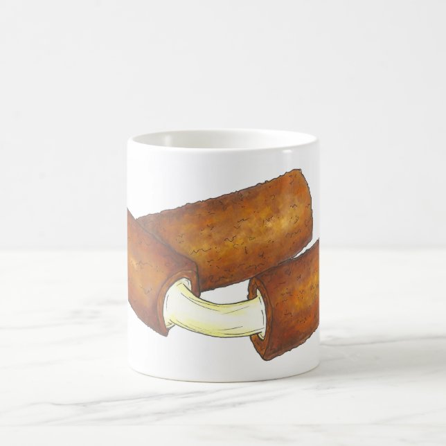 Caneca De Café Mozzarella Cheese Sticks Comida Foodie Mug (Centro)