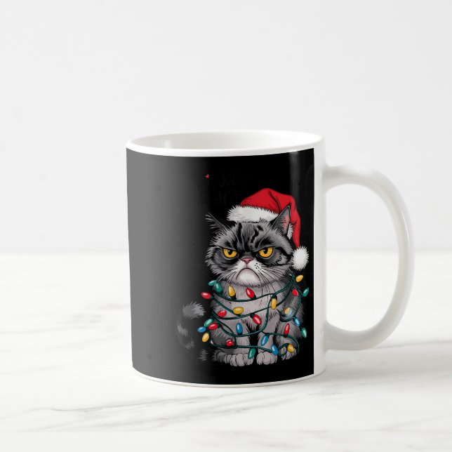 Caneca De Café Mpy Christmas Cat Jolly Enough Funny Holiday  (Direita)