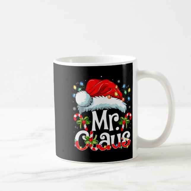 Caneca De Café Mr And Mrs Claus Couples Matching Christmas Pajama (Direita)