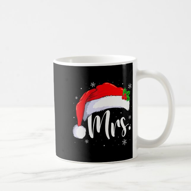 Caneca De Café Mr And Mrs Claus Couples Matching Christmas Pajama (Direita)