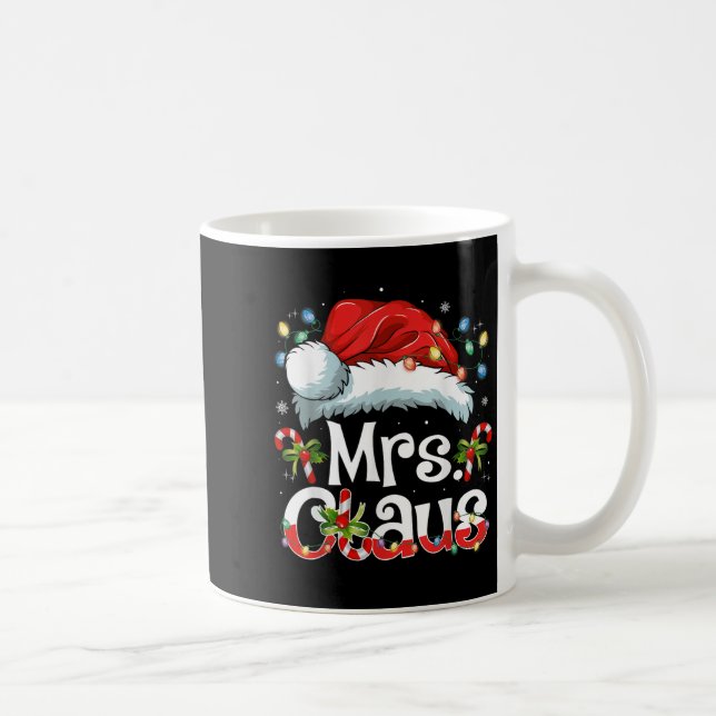 Caneca De Café Mr And Mrs Claus Couples Matching Christmas Pajama (Direita)