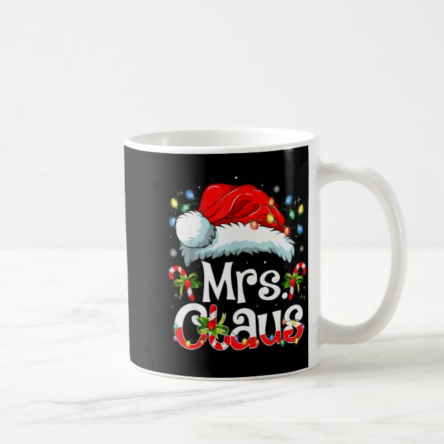 Caneca De Café Mr And Mrs Claus Couples Matching Christmas Pajama (Direita)