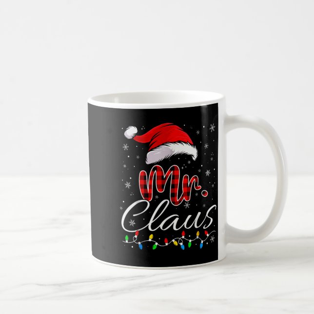 Caneca De Café Mr And Mrs Claus Couples Matching Christmas Pajama (Direita)