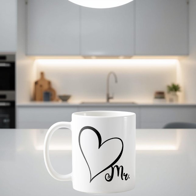 Caneca De Café Mr. Black Heart Mug (Criador carregado)