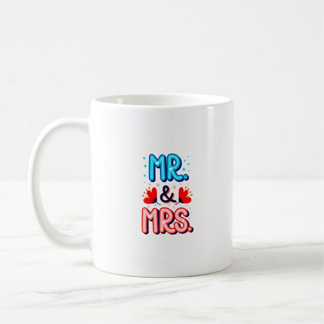 Caneca De Café mr & mrs (Esquerda)