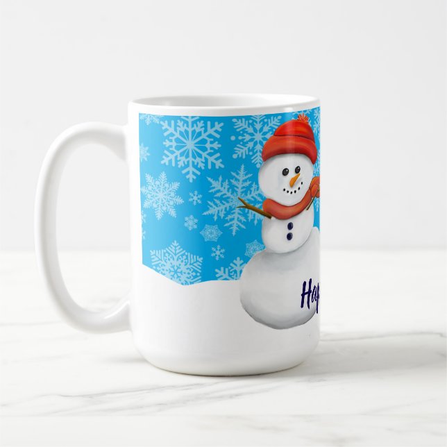 Caneca De Café Mr. Snowman Happy Holidays (Esquerda)