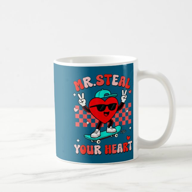Caneca De Café Mr Steal Your Heart For Boys Toddlers Valentine's  (Direita)