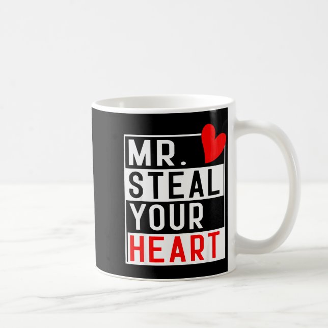 Caneca De Café Mr Steal Your Heart For Boys Toddlers Valentine's  (Direita)
