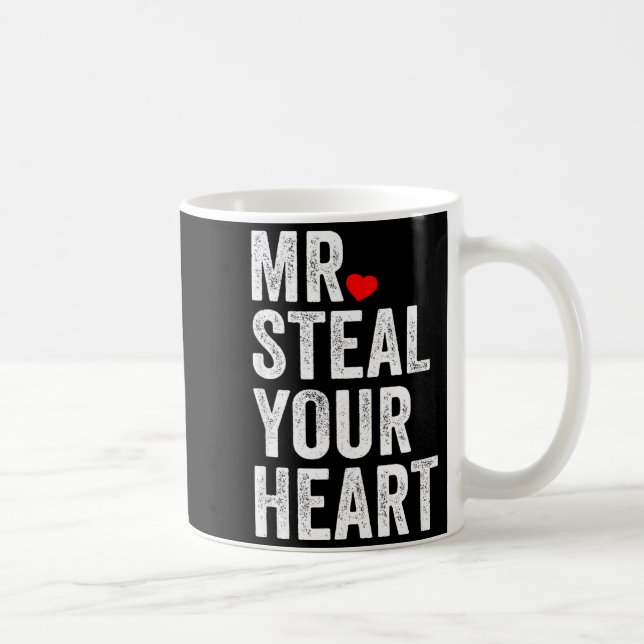 Caneca De Café Mr. Steal Your Heart Funny Valentines Day Men’s  (Direita)