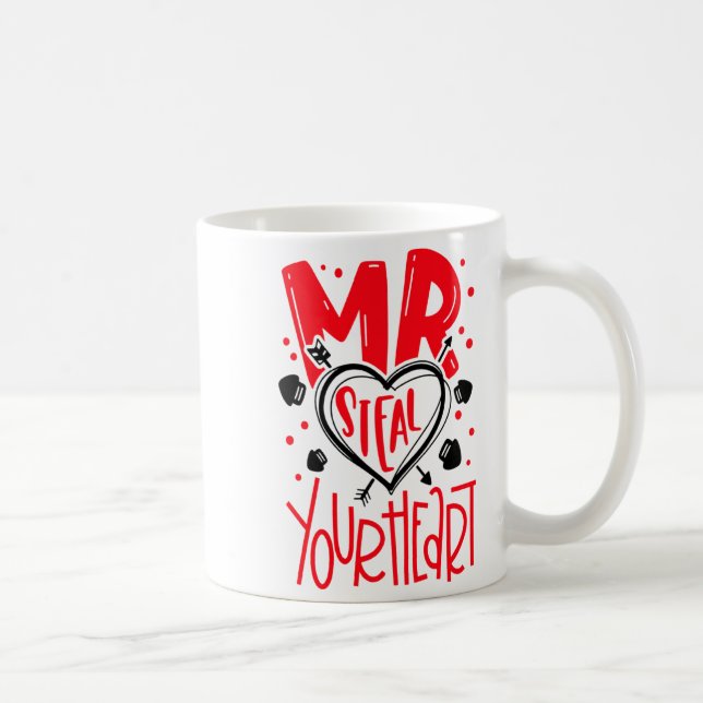 Caneca De Café Mr Steal Your Heart Valentines Day Matching Coupl  (Direita)