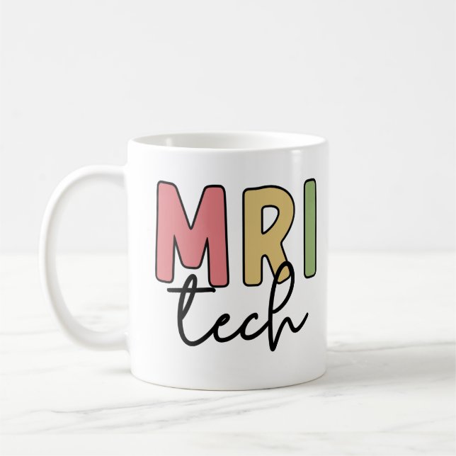 Caneca De Café MRI Tech | MRI Técnico de Radiologia Tecnológica (Esquerda)