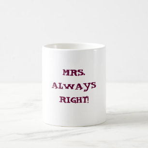 Caneca De Café MRS.ALWAYS ENDIREITAM! caneca do café