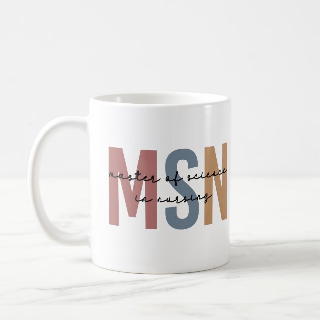 Caneca De Café MSN Master of Science in Nursing Graduation (Esquerda)