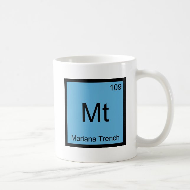 Caneca De Café Mt - Química da Fossa Mariana Símbolo do Elemento  (Direita)