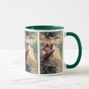 Caneca de café:  Mucha - espírito do primavera
