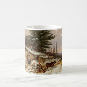 Caneca De Café Mudança de texto personalizado da Casa de Inverno