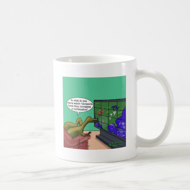 Caneca De Café Mudanças climáticas Dinossauros paroquianos Humano (Direita)