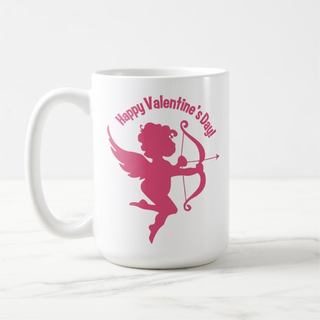 Caneca De Café Mudanças de nome personalizado Cupid do namorados (Esquerda)