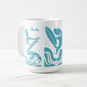 Caneca De Café Mudanças do Surfer de Nome Personalizado