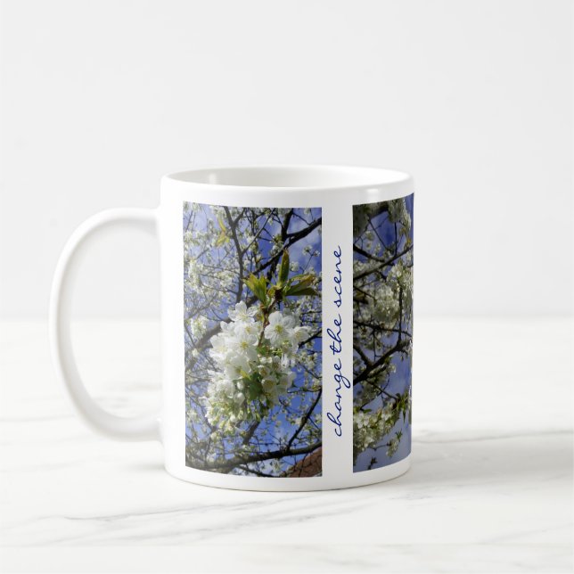 Caneca De Café Mudar as Cenas, Inspiração, de Blossomas de Cereja (Esquerda)