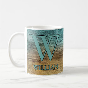 Caneca De Café Mudar Nome Inicial Adicionar Nome U V W X Y Z Ab