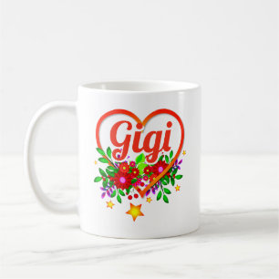 Caneca De Café Mude o nome da avó -    Gigi Heart & Flowers 