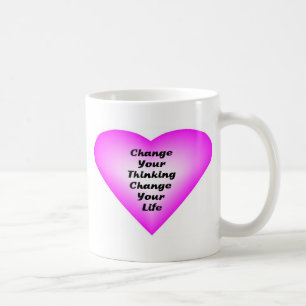 Caneca De Café Mude sua mudança de pensamento sua vida