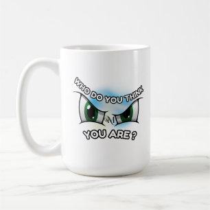 Caneca De Café Mug 15oz: Quem você pensa (branco)