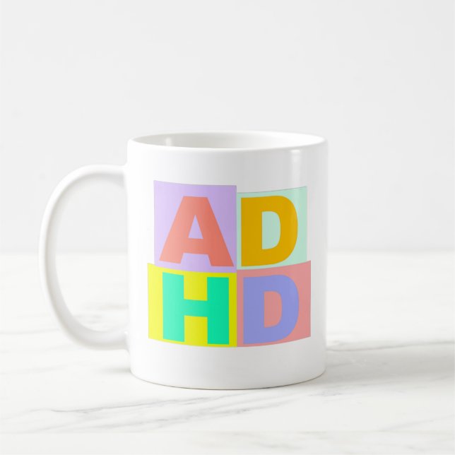 Caneca De Café Mug ADHD em forma de cubo (Esquerda)