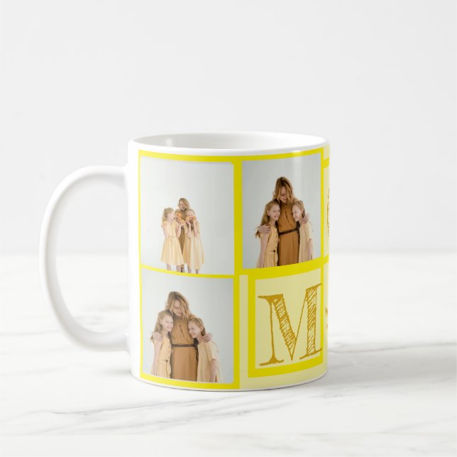 Caneca De Café Mug Amarelo Personalizado - Fotografia e Texto Per (Esquerda)