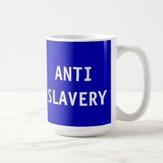 Caneca De Café Mug Anti-Escravidão Azul