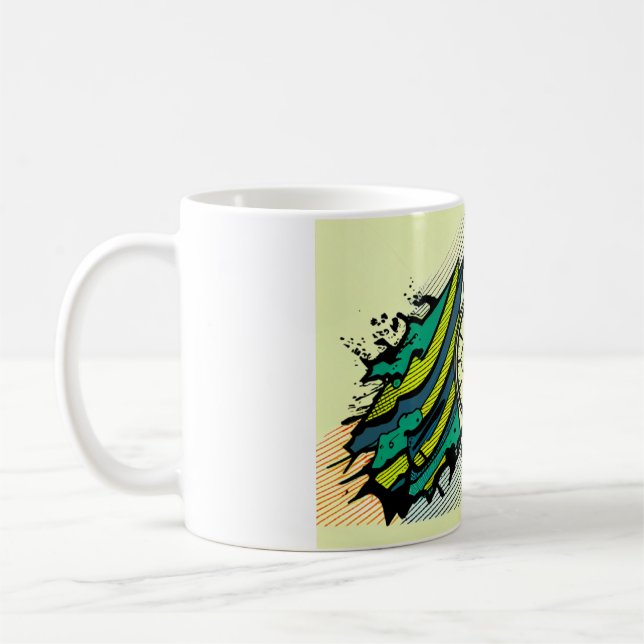 Caneca De Café Mug art abstrait Montre (Esquerda)