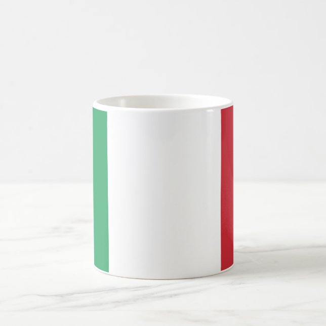 Caneca De Café Mug au drapeau italien vert blanc et rouge.  (Centro)