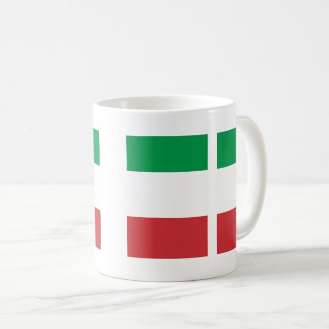 Caneca De Café Mug aux couleurs italienne stylisées. (Frente Esquerda)